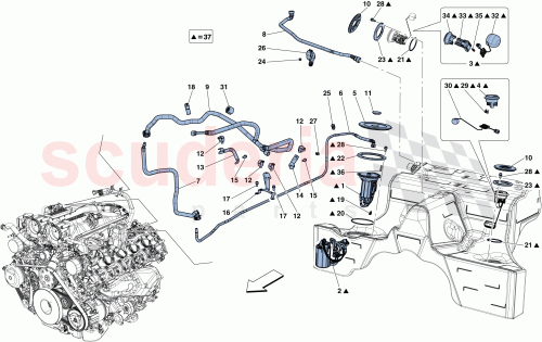 Part Diagram for Ferrari 303789