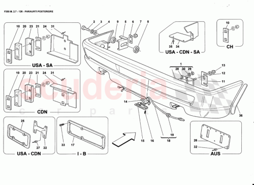Part Diagram for Ferrari 10399180