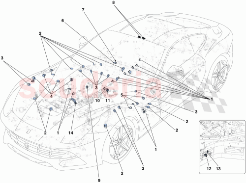 Part Diagram for Ferrari 66076900