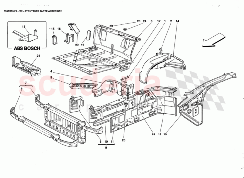 Part Diagram for Ferrari 65350600