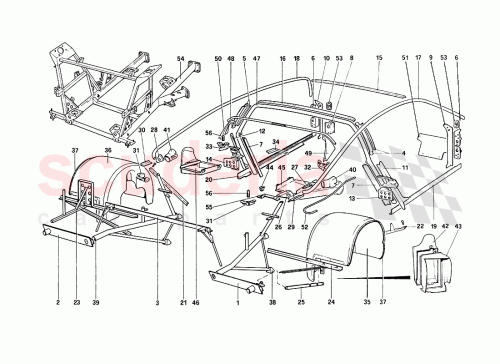 Part Diagram for Ferrari 61598500