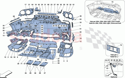 Part Diagram for Ferrari 89231200