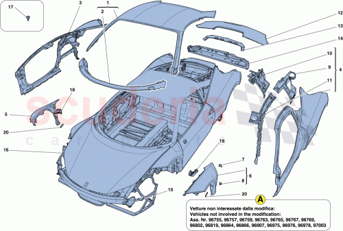 Part Diagram for Ferrari 85617711