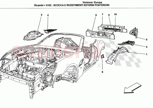 Part Diagram for Ferrari 69871411