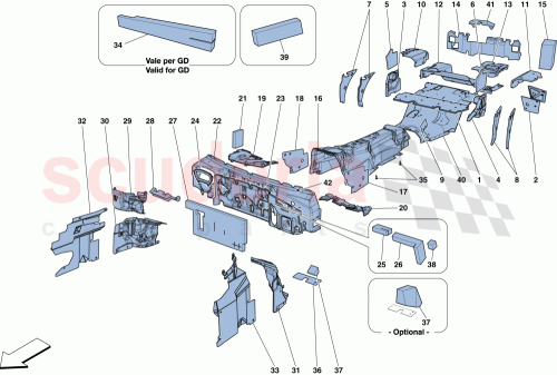 Part Diagram for Ferrari 88137800
