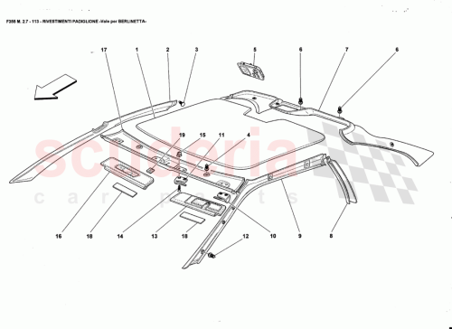 Part Diagram for Ferrari 64397500