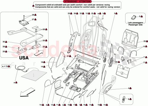 Part Diagram for Ferrari 69013500