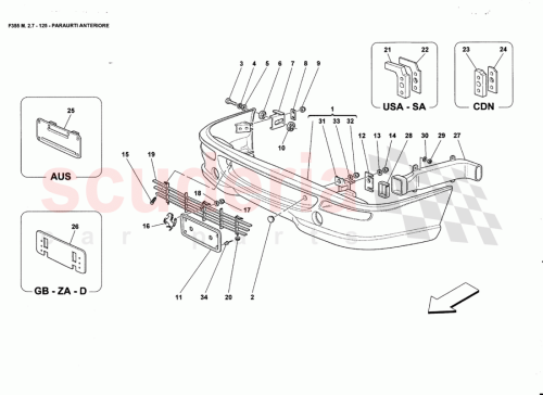 Part Diagram for Ferrari 64214300