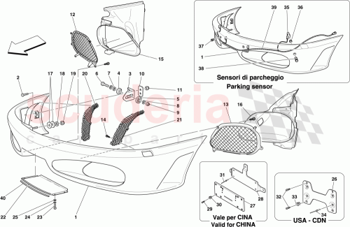 Part Diagram for Ferrari 14296196