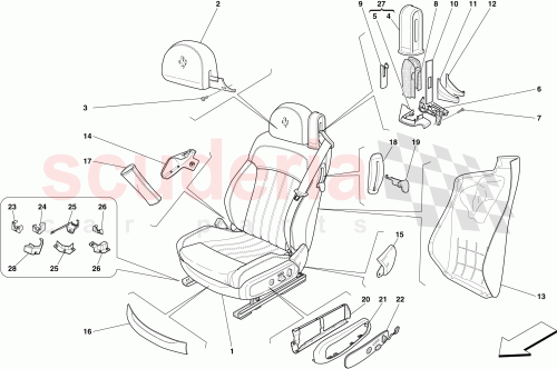 Part Diagram for Ferrari 81043747