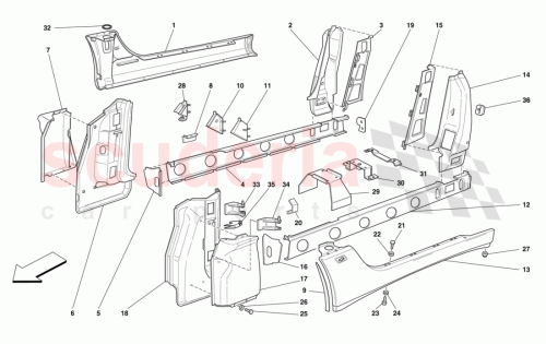 Part Diagram for Ferrari 64041000