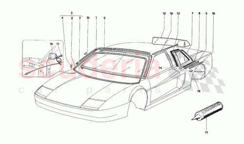 Part Diagram for Ferrari 61539900