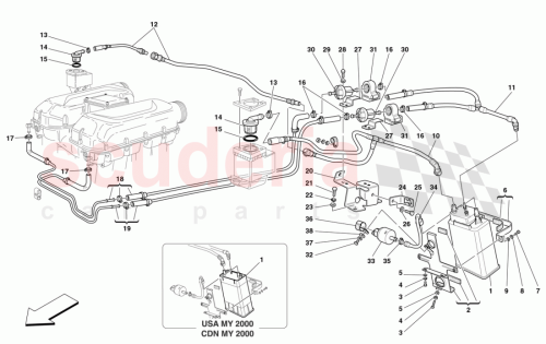 Part Diagram for Ferrari 180934
