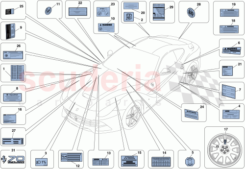 Part Diagram for Ferrari 293454
