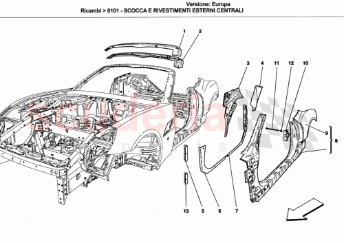 Part Diagram for Ferrari 81962911