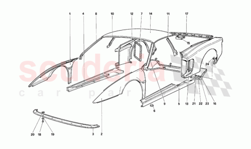Part Diagram for Ferrari 64676200