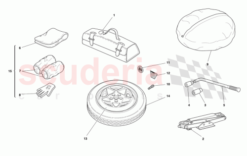 Part Diagram for Ferrari 180539