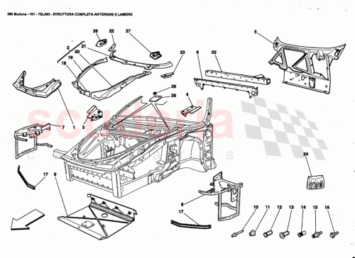 Part Diagram for Ferrari 64874411