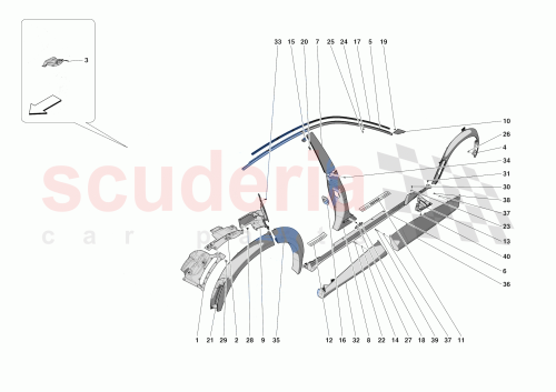 Part Diagram for Ferrari 901698