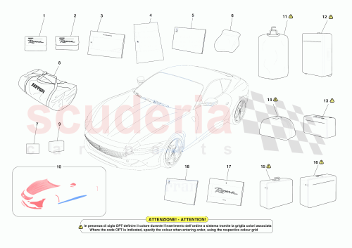 Part Diagram for Ferrari 952111