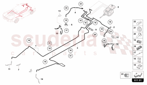 Part Diagram for Lamborghini 47B611797