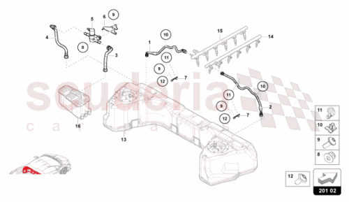 Part Diagram for Lamborghini 47B201175