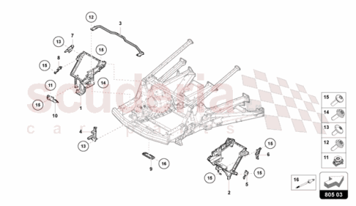 Part Diagram for Lamborghini 47B813743A