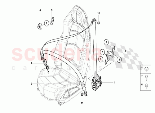 Part Diagram for Lamborghini 472857705A90F