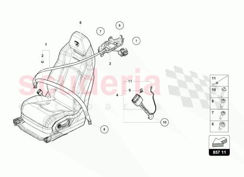 Part Diagram for Lamborghini 3R0971848A