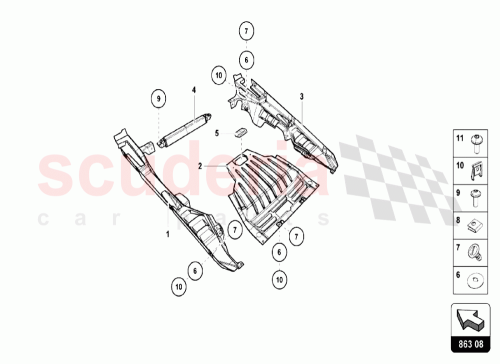 Part Diagram for Lamborghini 4T0863505C