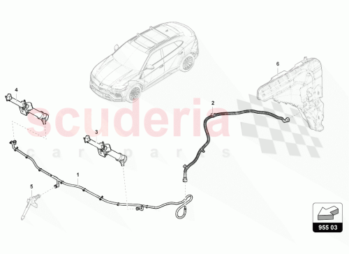 Part Diagram for Lamborghini 4ML955970B