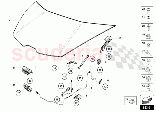 Part Diagram for Lamborghini 3D0971497D