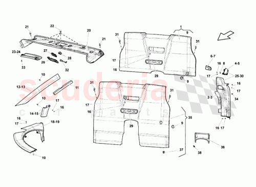 Part Diagram for Lamborghini 407868573F