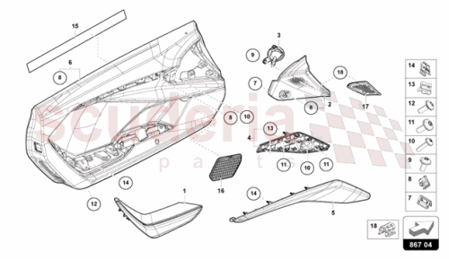 Part Diagram for Lamborghini 47B868599