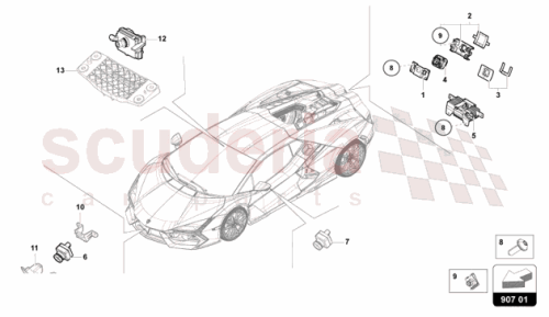 Part Diagram for Lamborghini 47B825507FY9B