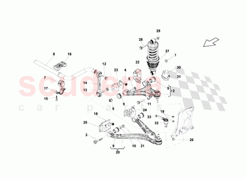Part Diagram for Lamborghini 420407151B