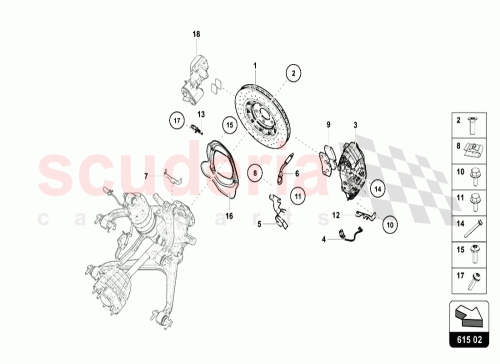 Part Diagram for Lamborghini 4S0615601C