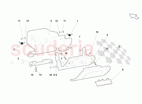Part Diagram for Lamborghini 8P2837064A
