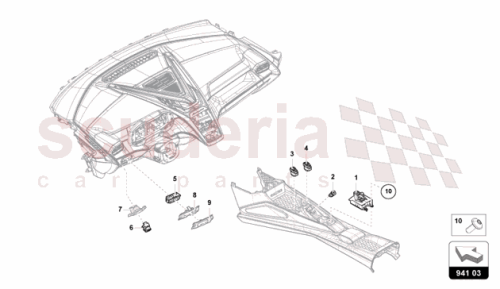 Part Diagram for Lamborghini 4KE927225B