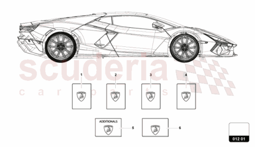 Part Diagram for Lamborghini 47B012766SD