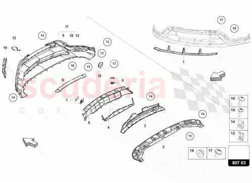 Part Diagram for Lamborghini 4ML807111AGRU