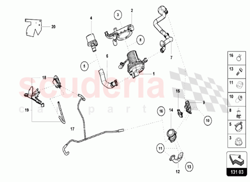 Part Diagram for Lamborghini 07L131055H