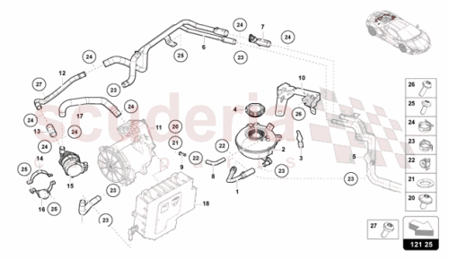 Part Diagram for Lamborghini 47B121224A