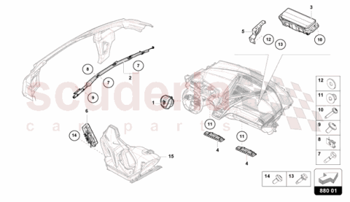 Part Diagram for Lamborghini 85H880242E