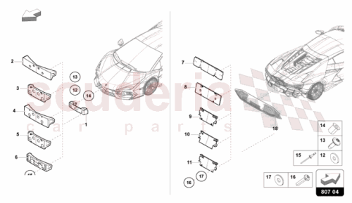 Part Diagram for Lamborghini 47B807287