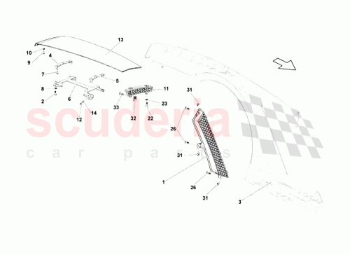 Part Diagram for Lamborghini 408827587A