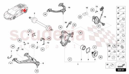 Part Diagram for Lamborghini 47B501397A