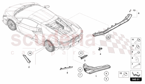 Part Diagram for Lamborghini 47B945095