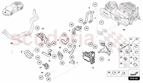 Part Diagram for Lamborghini 47B819263B