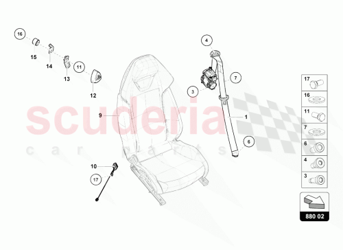 Part Diagram for Lamborghini 4T1857706D10G